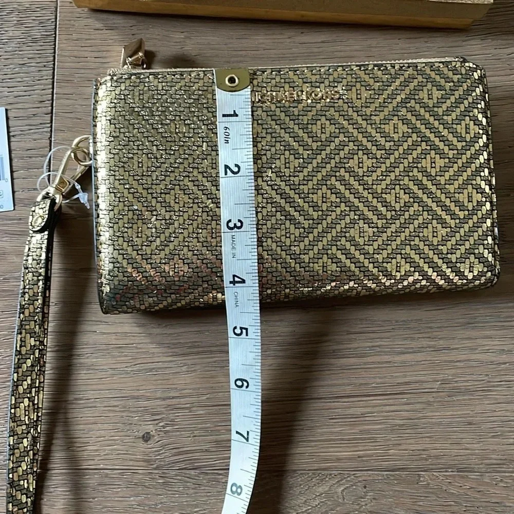 Michael Kors Gold Design Wristlet Phone Wallet